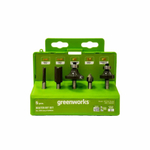 Набор фрез Greenworks 2953207, концевые, 5шт, в пластиковом кейсе