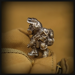 Бусина "Сталкер.Метро" для темляков или браслетов , латунь