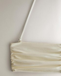ZARA HOME БИКИНИ ТОП БЕЗ БРЕТЕЛЕЙ, ЭКРЮ