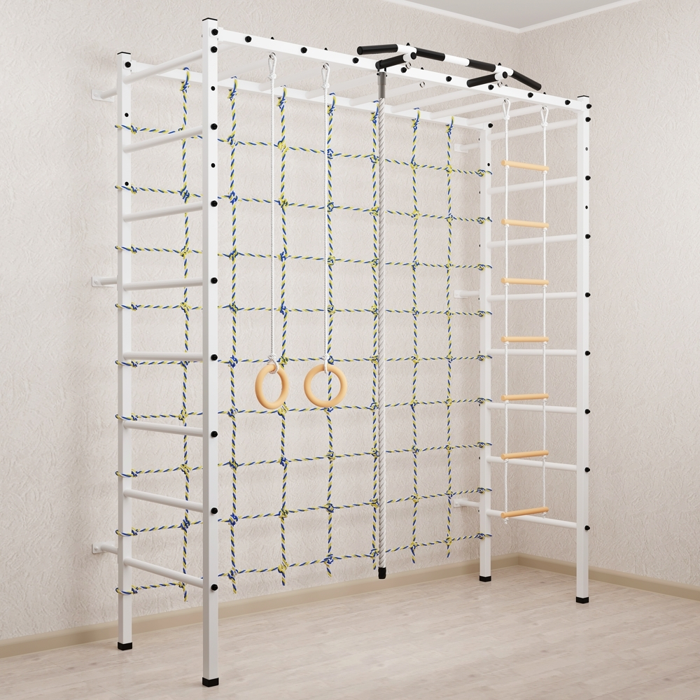 Спортивный комплекс Sv Sport П 405 (Турник/Канат/Kольца/Лестница/Сетка)