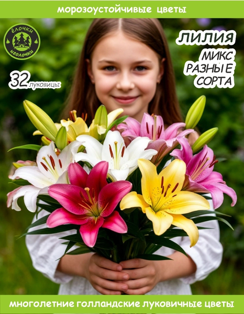 Лилия Луковица, Микс разные, 32шт