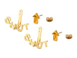 Серьги джекеты Shut Up