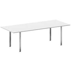 Metal System Direct Стол перег. П-обр. м/к БП.ПРГ-240 Белый/Нержавеющая Сталь 2400*1000*750