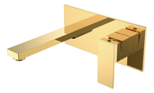 Boheme Смеситель для умывальника из стены Qubic Shine Gold