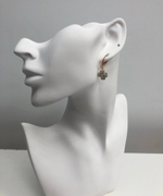 Серьги Swarovski с подвесами в виде клеверов, покрытых кристаллами