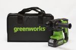 Аккумуляторный перфоратор Greenworks GD24SDS2, 3803007UB,24v, 2 Дж, АКБ 4 А·ч и ЗУ в сумке