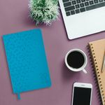 Ежедневник датированный 2023 А5 138x213 мм BRAUBERG "Glance", под кожу, бирюзовый, 114099