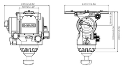 E-IMAGE MH32 PLUS Fluid Head (150mm) Голова для видеоштатива