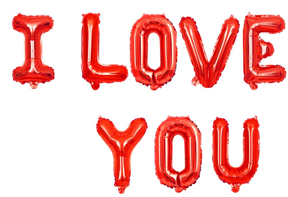 Мини фигура 17&#39;&#39; надпись &quot;I Love You&quot;, Красный Fl