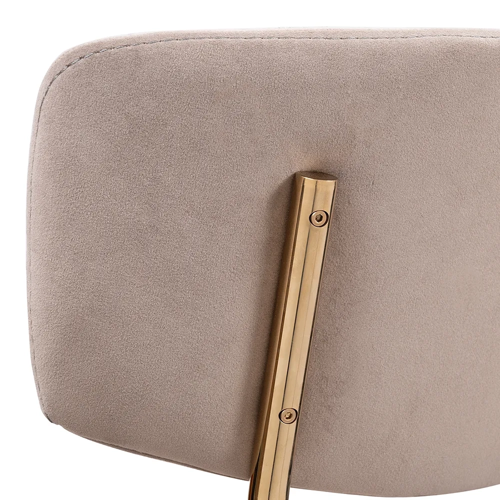 Стул полубарный Bradex Home Elle латте с золотыми ножками