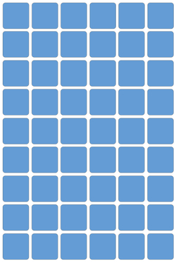 Виниловые наклейки для маркировки Policomprint М2, 20х20 мм. 108 шт.