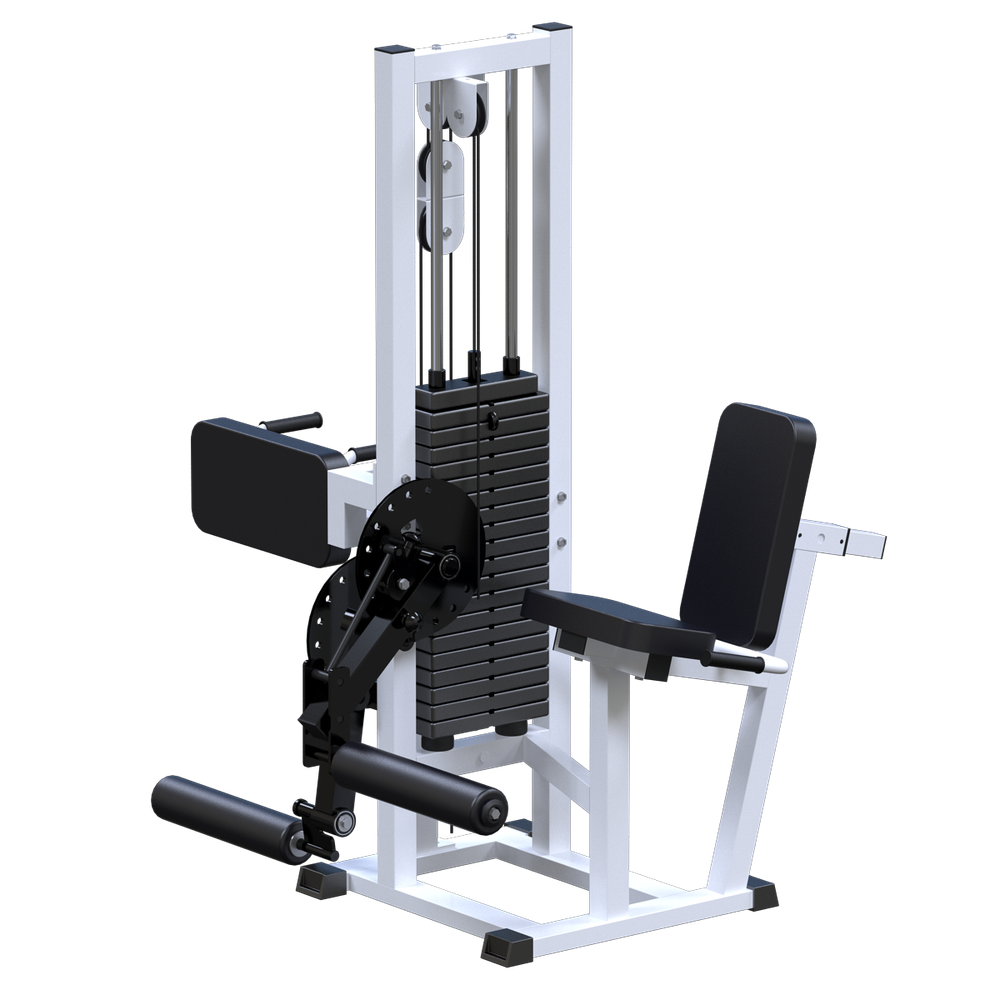 Разгибание ног сидя + сгибание стоя (стек 100 кг)