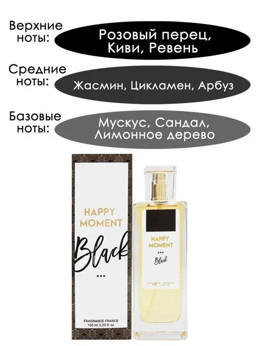 Туалетная вода для женщин "HAPPY MOMENT BLACK" 100мл Россия