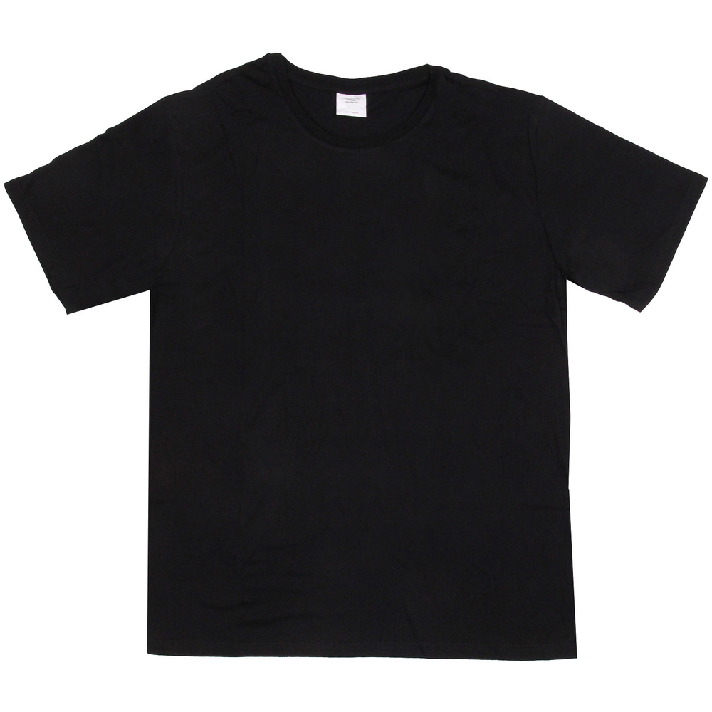 Футболка мужская однотонная, черный цвет, р-р 52