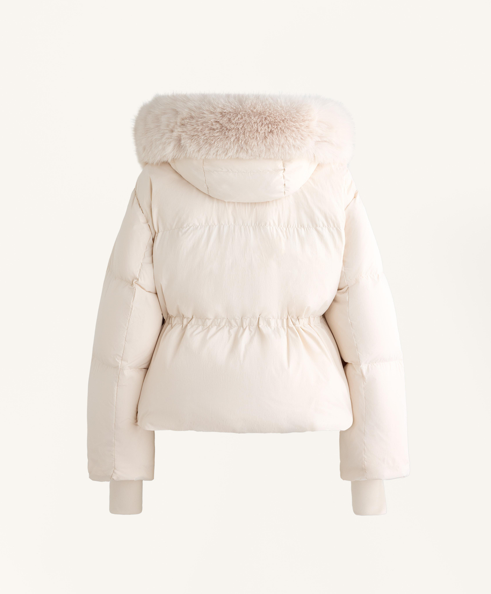 Oysho Короткий пуховик с наполнителем из 100%-го пуха, экрю