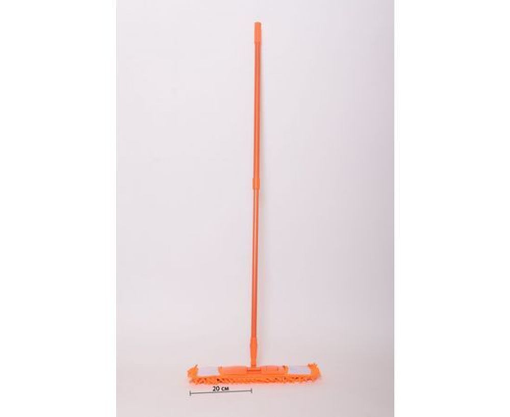 CELLTIX Швабра (насадка с карманами микрофибра Лапша 14*44см) малинов. черенок телеск. метал. 120см. (арт. 692612)