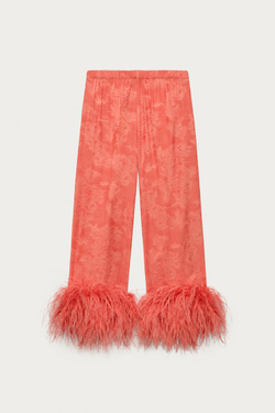 ZARA X MARISA BERENSON БРЮКИ ИЗ ВИСКОЗЫ, КРАСНЫЙ/ОРАНЖЕВЫЙ
