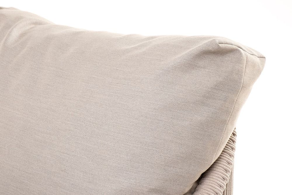 "Верона" лаунж-зона 5-местная плетеная из роупа (веревки), каркас алюминиевый белый, роуп бежевый