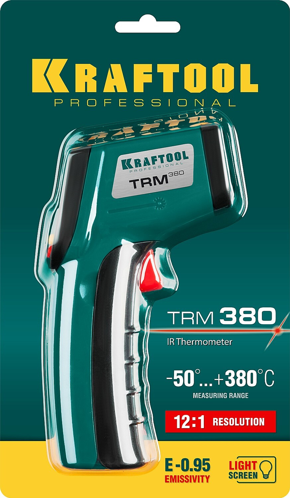 KRAFTOOL TRM-380, -50° +380°С, пирометр инфракрасный (45707-380)