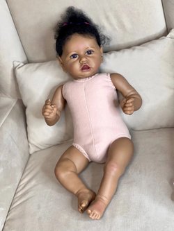 Кукла Реборн мягконабивная 55см в пакете (FA-214)