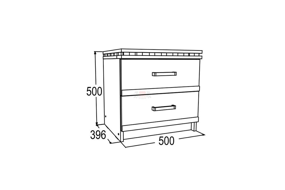 Ольга-13 Тумба с 2-мя ящиками