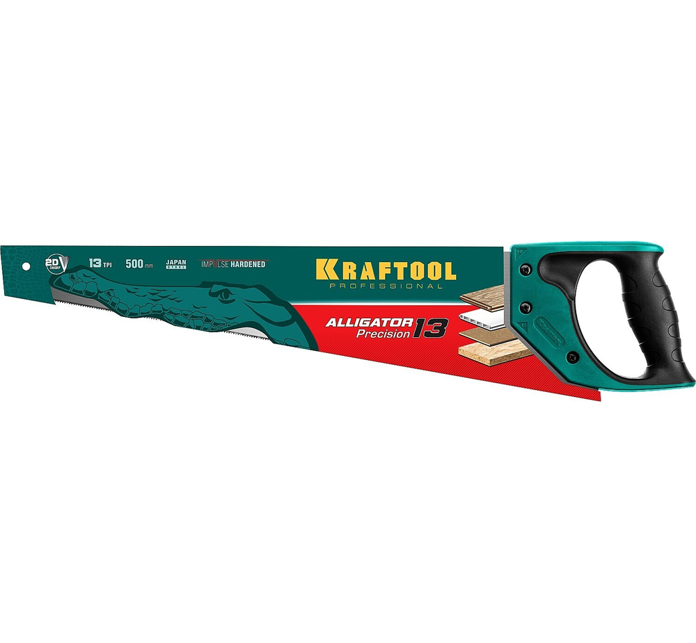 KRAFTOOL Alligator Precision 13, 500 мм, ножовка для точного реза (15225-50)