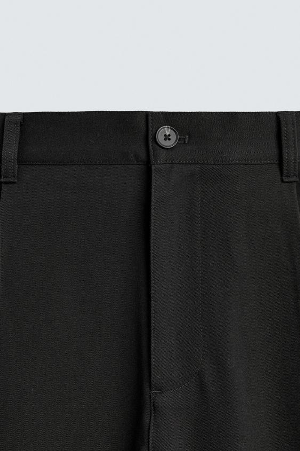 ZARA БРЮКИ STRAIGHT FIT КОМФОРТ, ЧЕРНЫЙ