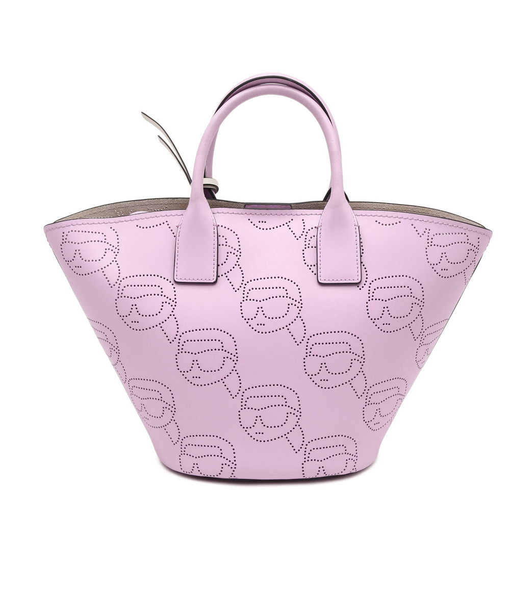 Кожаная сумка-трапеция ikonik 2.0 Karl Lagerfeld - лавандовый(241W3001)