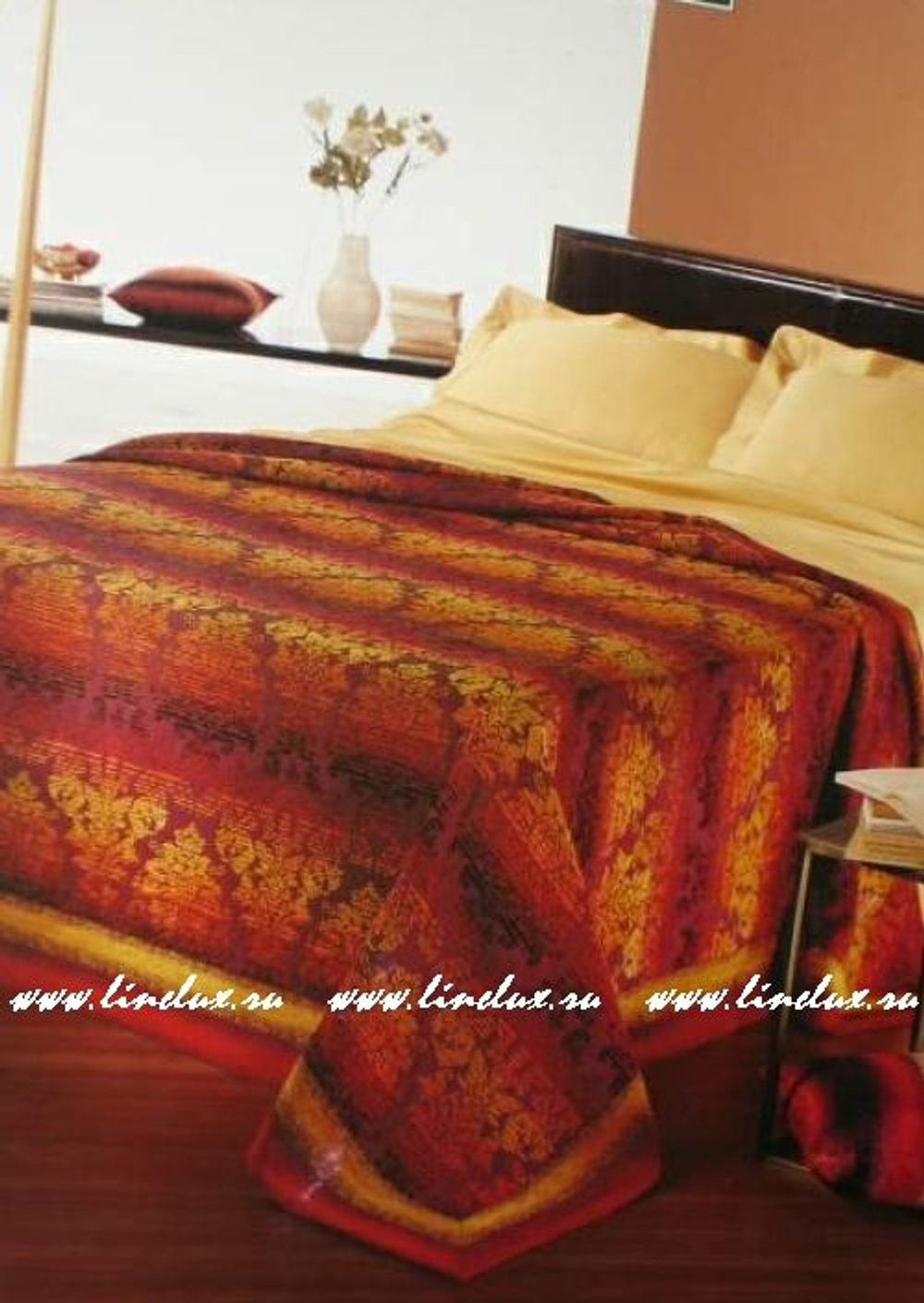 Покрывало 270х270 Svad Dondi Tibet шоколадного цвета