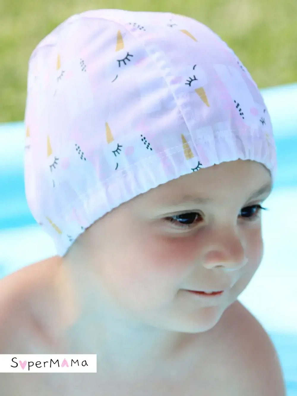 Шапочка для плавания детская непромокаемая для бассейна