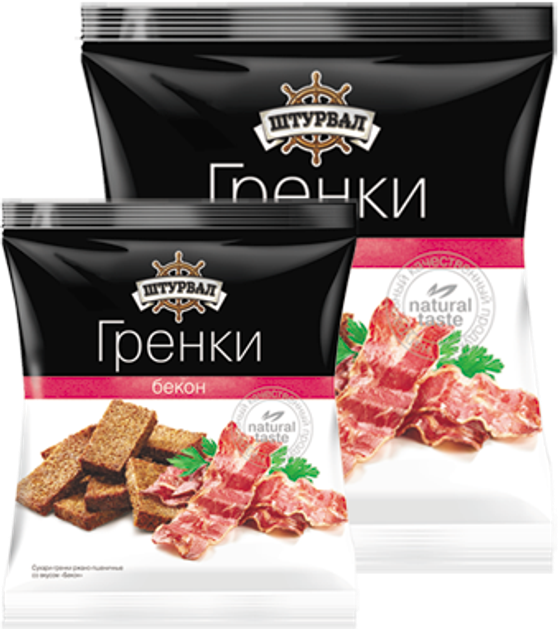 Гренки ржано-пшеничные бекон 40г (32шт)