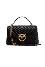 LADY LOVE BAG PUFF CHEVRON - black-old gold