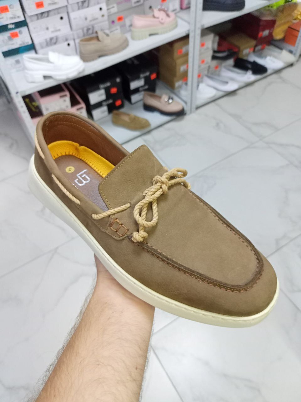 Мокасины из натурального нубука