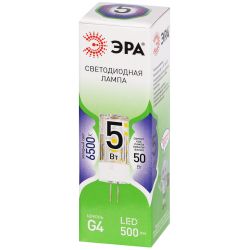Лампа светодиодная ЭРА GREEN LINE LED G4-JC-5W-865-12V GL 5Вт капсула 12В холодный свет G4 | Лампы cветодиодные Капсульные (G4, G9)
