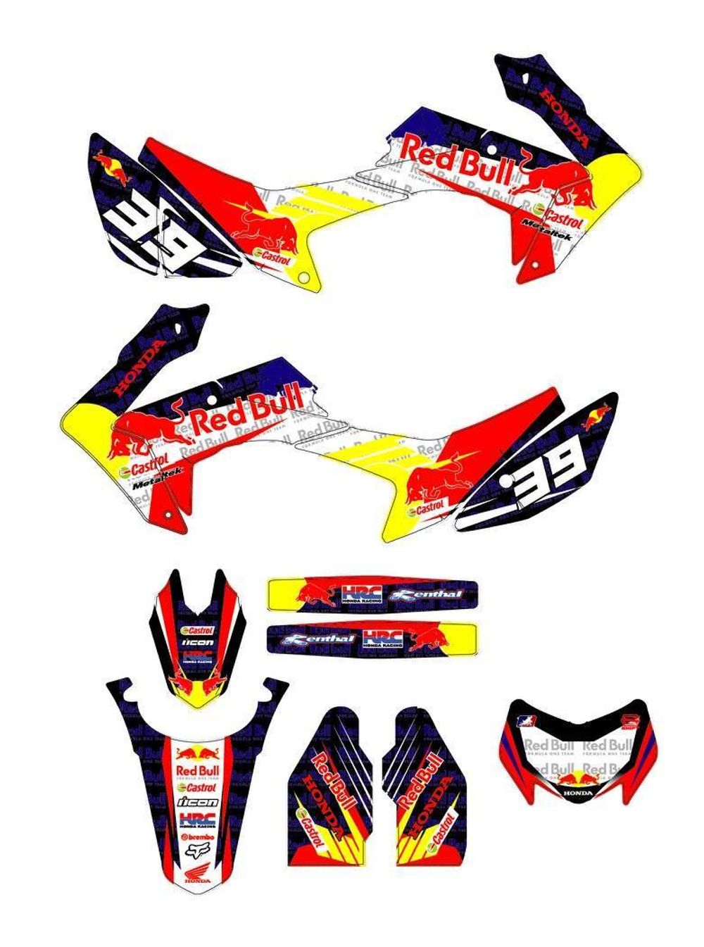 Graphic decal set, Sticker kit, for Honda CRF250L-M 2012-2020