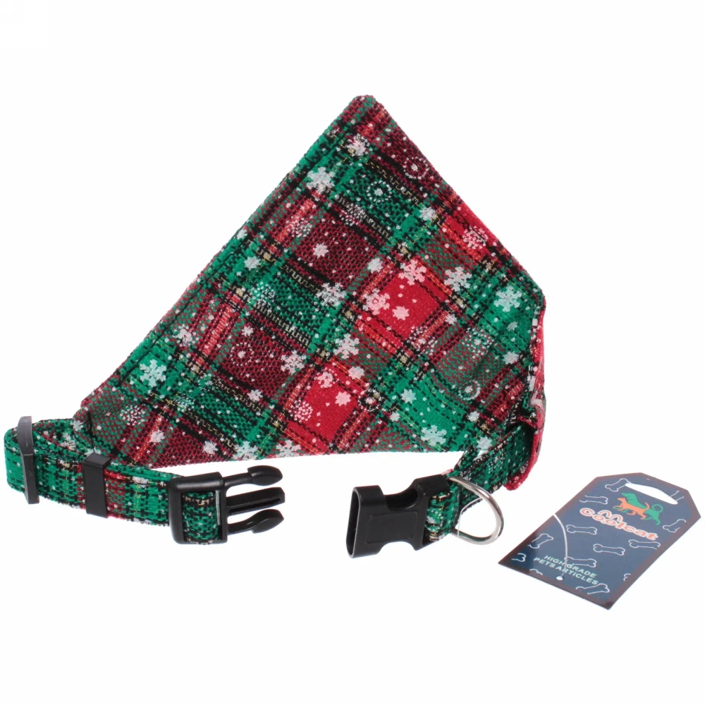 Ошейник - бандана для питомца «МурГаф», цвет зеленый, 1,5*34см