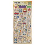 Наклейки гелевые "Зверяшки-обаяшки", 17,5х9 см, ассорти 12 видов, FUNSTER (ФАНСТЕР), 666085