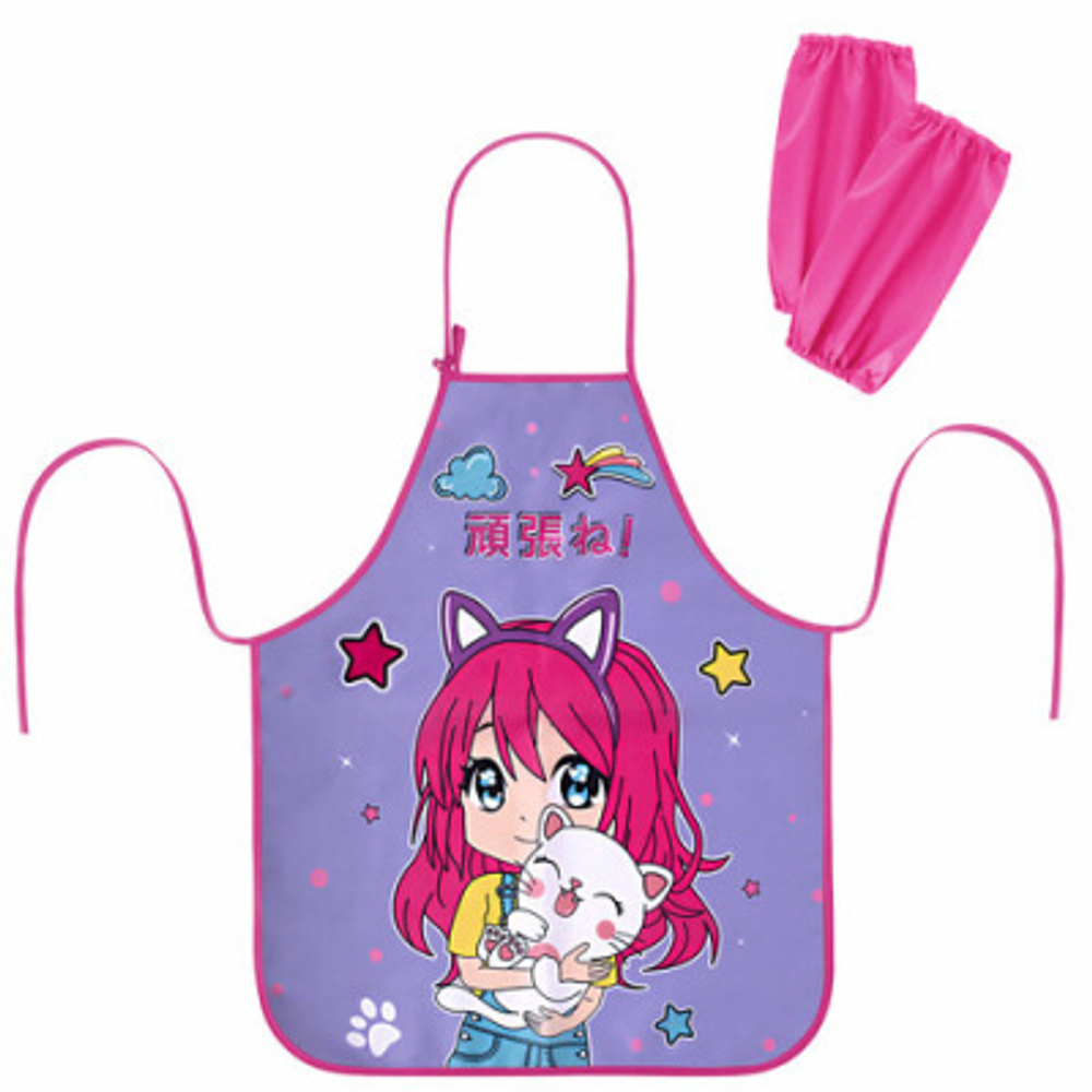 Накидка фартук с нарукавниками для труда ЮНЛАНДИЯ, 46х54 см, Anime hugs, 272468