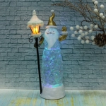 Фигурка с подсветкой «Дед Мороз с фонарем» 27 см, золото