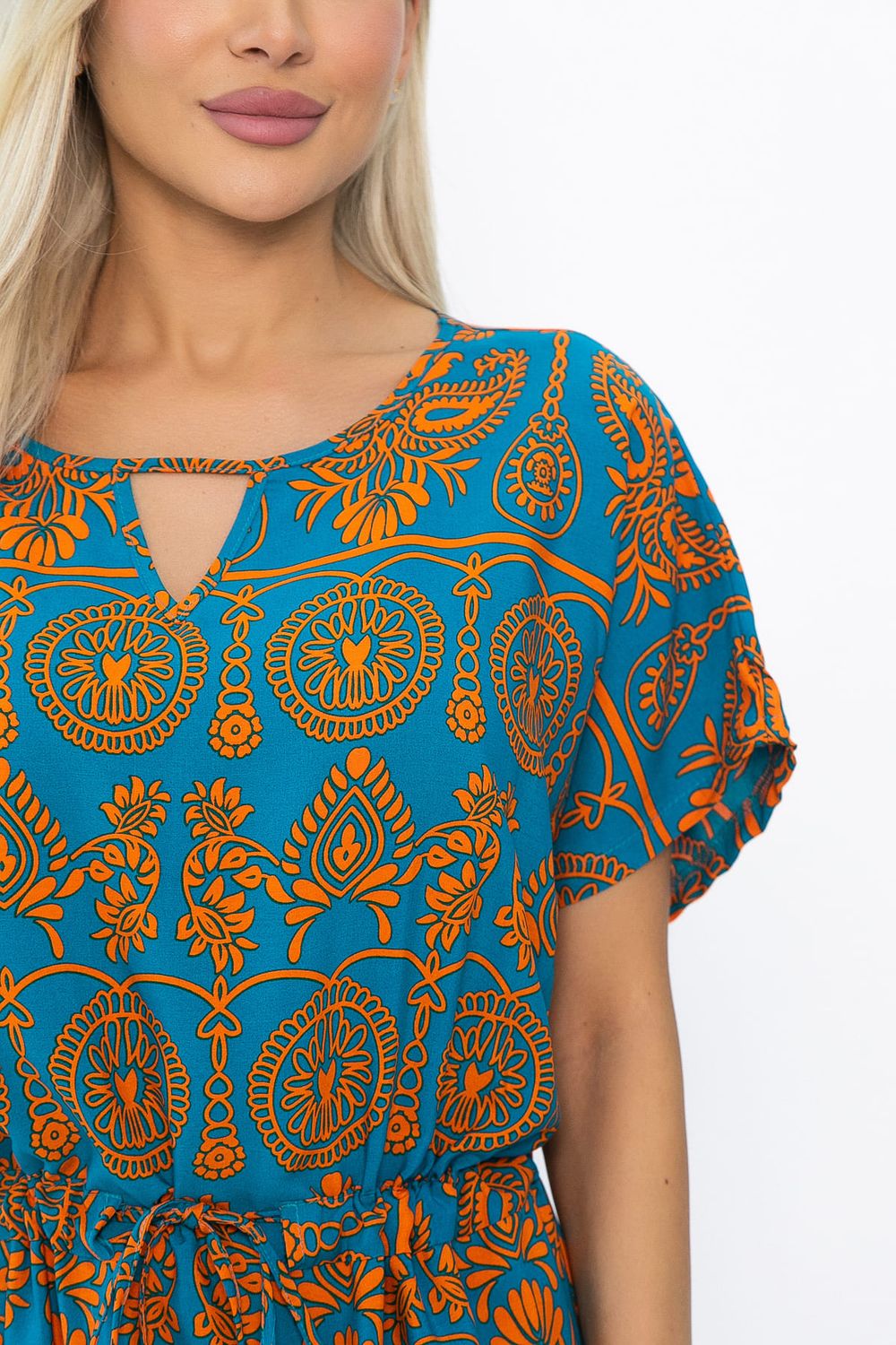 Платье Вистерия (лазурно-оранжевое) П15347-5М LT Collection