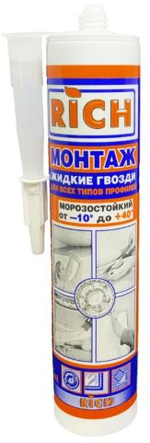 Клей вместо гвоздей "RICH" белый 310мл (20шт)