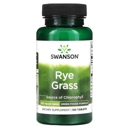 Зелень и зеленые овощи Swanson, Ржаная трава, 500 мг, 120 таблеток