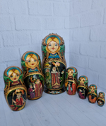 Матрешка "Сказка о золотом петушке" 7 мест