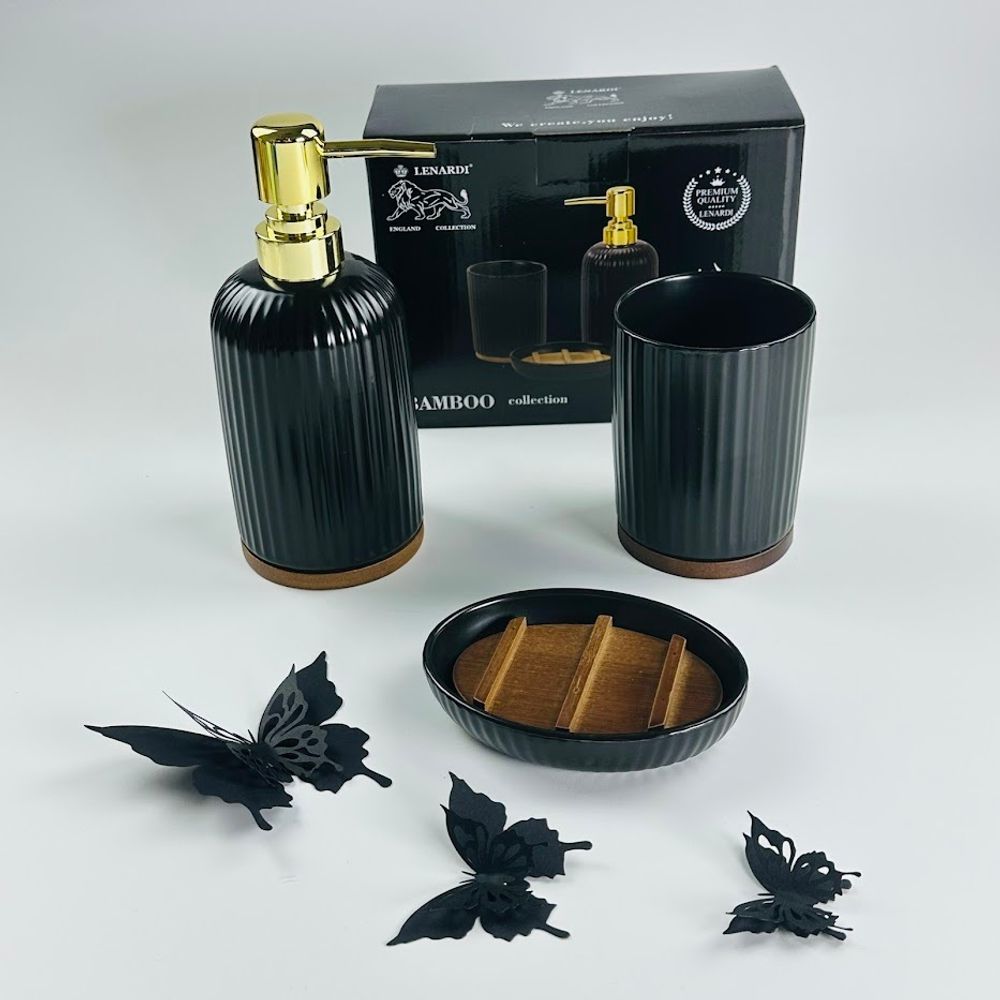 Lenardi 235-034 Ванный набор 3пр. BLACKWOODв под.уп.(х16)Фарфор