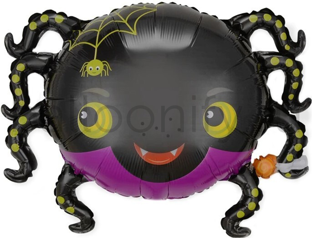 Шар (27''/69 см) Фигура, Паук, Черный, 1 шт.