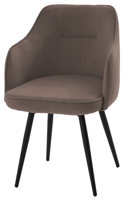 Стул ЛОРИС 360 град. поворот. B5 Капучино, велюр / черный каркас, М-City