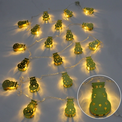 Гирлянда для дома «Золотой снеговик» 4м 20 ламп LED, 3,7*6 см прозр.пров.,1 реж, IP-20, Теплый белый (возможность соединения)