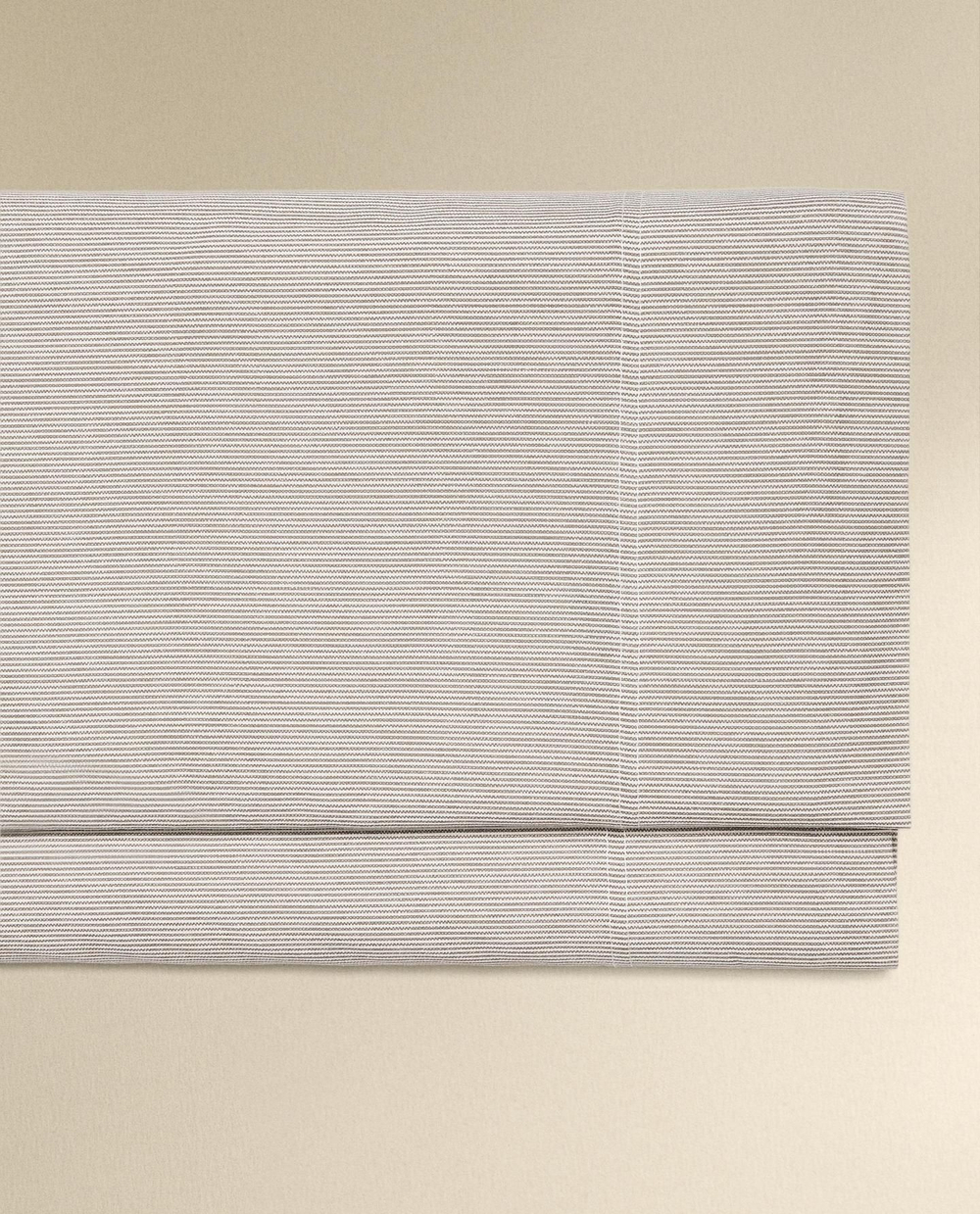 Zara Home - Полосатая простыня, серый, 290x280 см