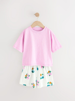 Пижама для девочки Next AC5-509, 3 шт., Розовый, Голубой, Молочный