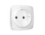 OP1270 Лицевая панель OMEGA (Белый матовый) для электрической розетки с/з со шторками QUANT